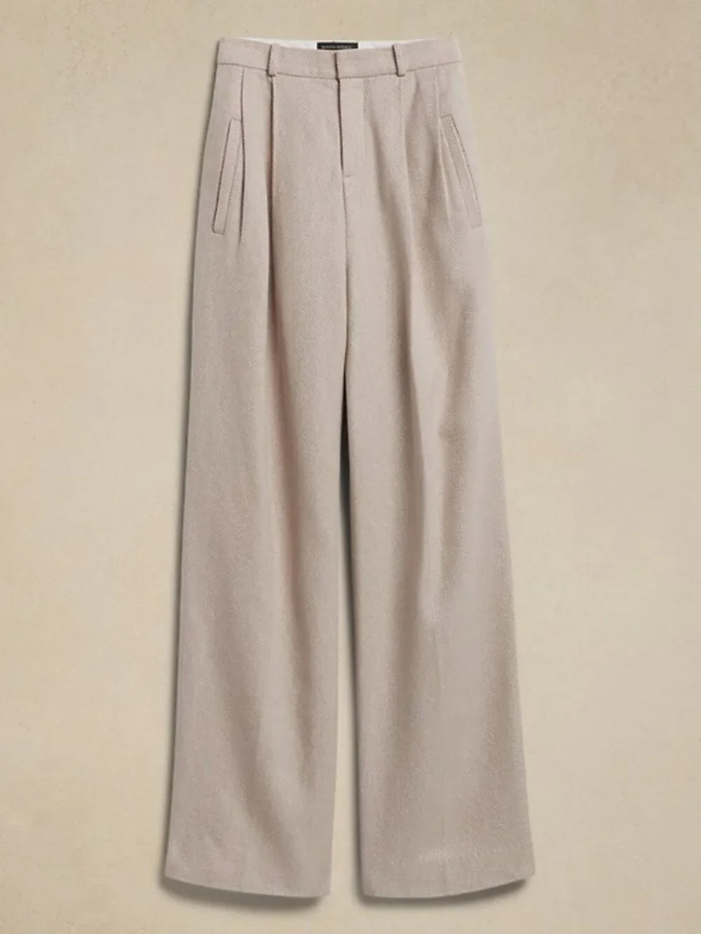 Wide Leg Linen-Cotton Pant Banana Republic